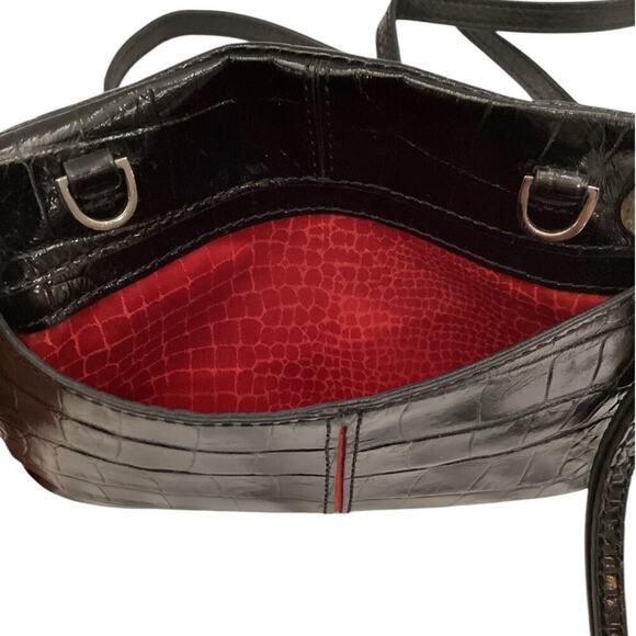 Hammitt Nash Small 2 Crossbody Wristlet Painted Rattle Snake Black Leather Bag - Picture 11 of 12